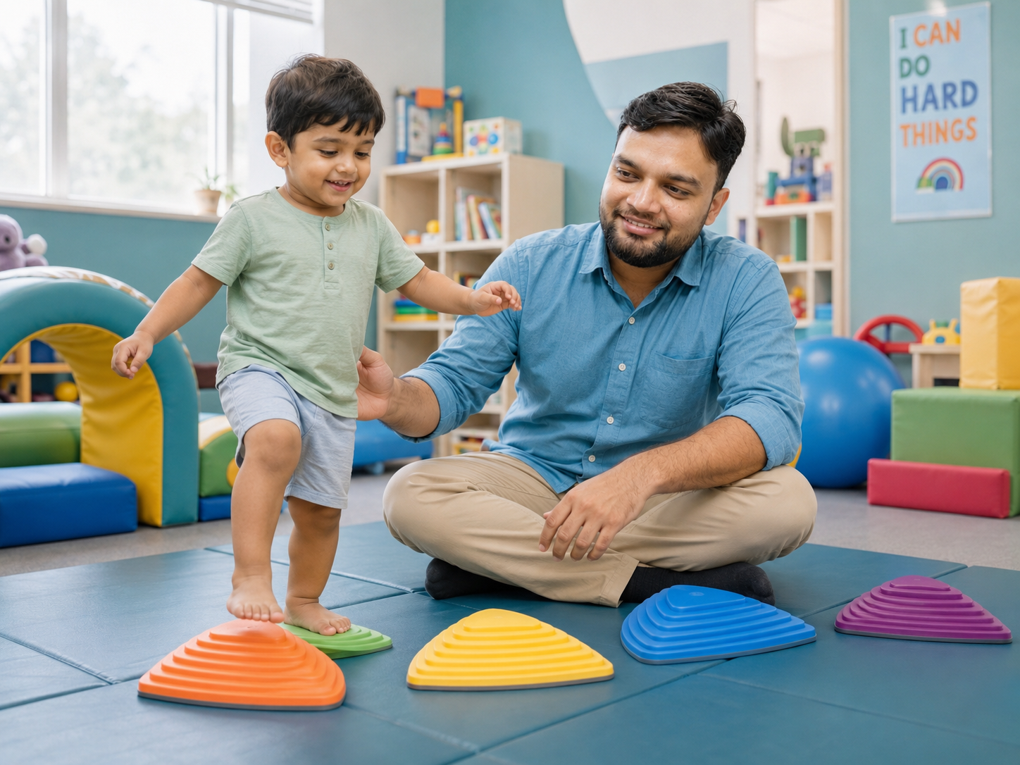 A child during a play-based therapy activity