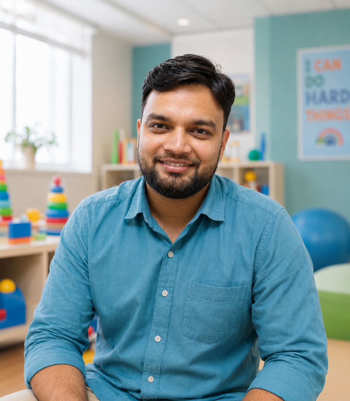 Warm, child-friendly therapy space at NEUSENSE CDC